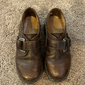 Dr. Martens buckle brown shoes